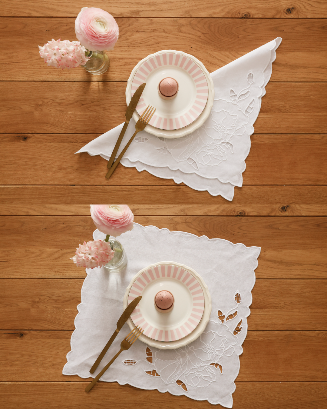 Лляна серветка з вишивкою Fine Bloom
