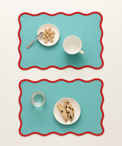 Fine Waves Napkin Set [Green]