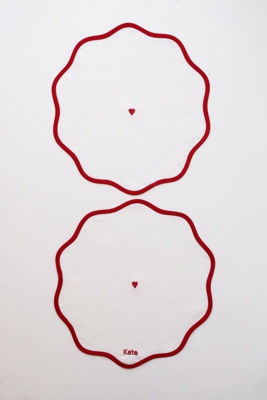 Набір лляних фігурних серветок Fine Heart